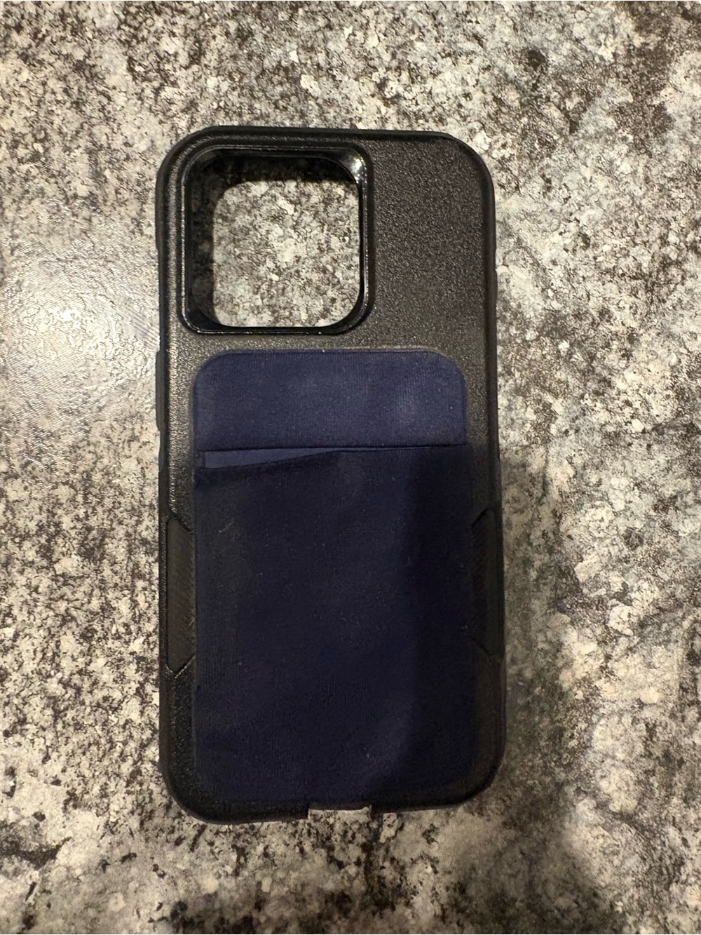 Otter box Protective Black Phone Case with Navy Card Pocket